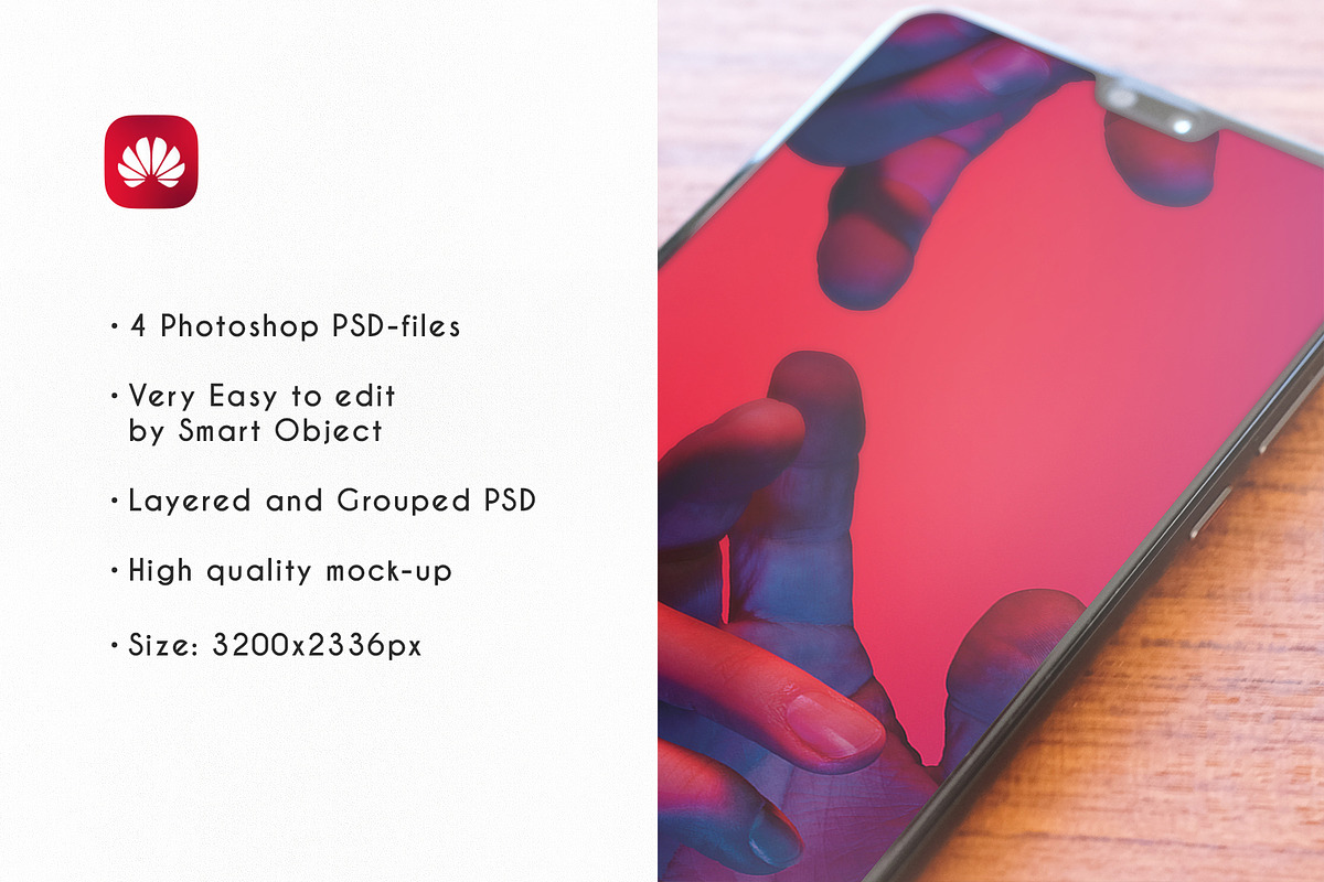 4 Huawei P20 Pro Mockup, an iPhone Mockup by khoai_tây (Photo 7 of 7)