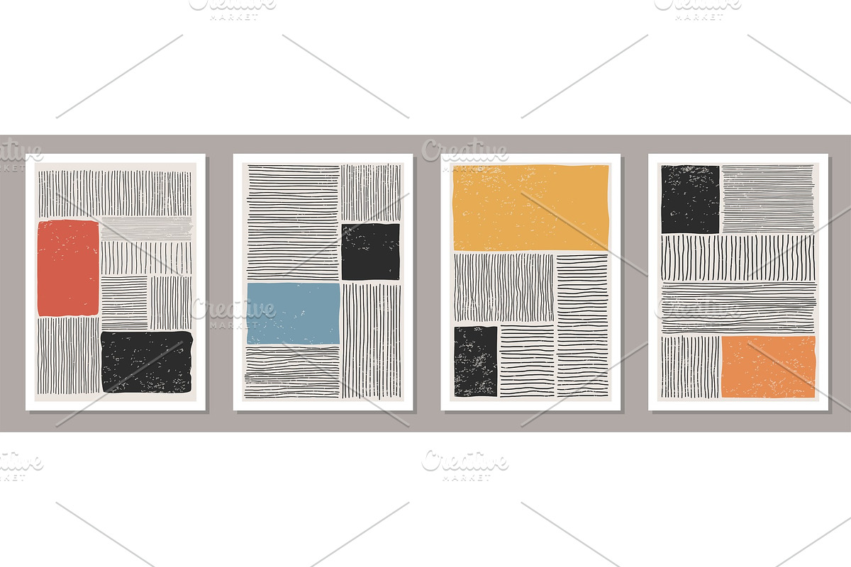 Trendy set of abstract creative, a Decorative Illustration by C Design Studio