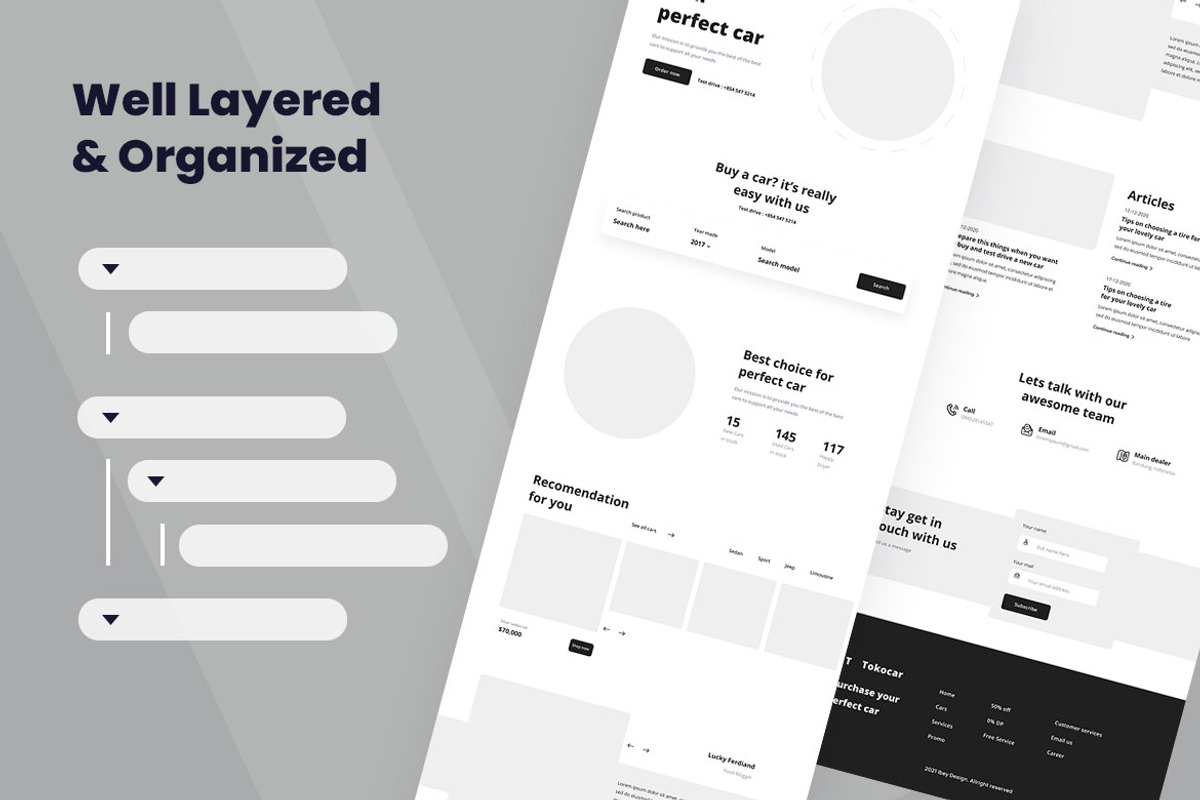 Car Dealer Wireframe Website, a Wireframe Template by INSPR STD (Photo 4 of 6)
