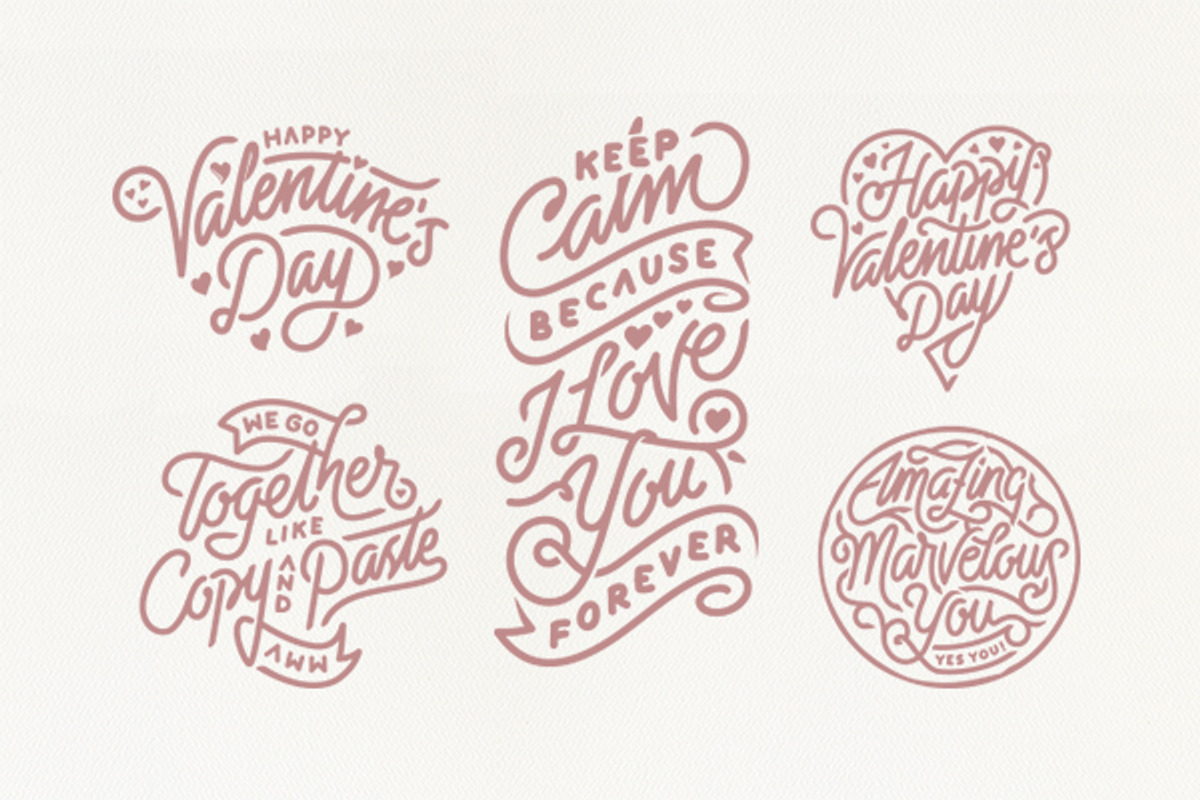 Valentine's Day - Hand Lettering, an Object Graphic by Mister Doodle (Photo 3 of 4)
