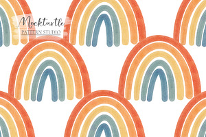 Boho Rainbow Seamless Pattern