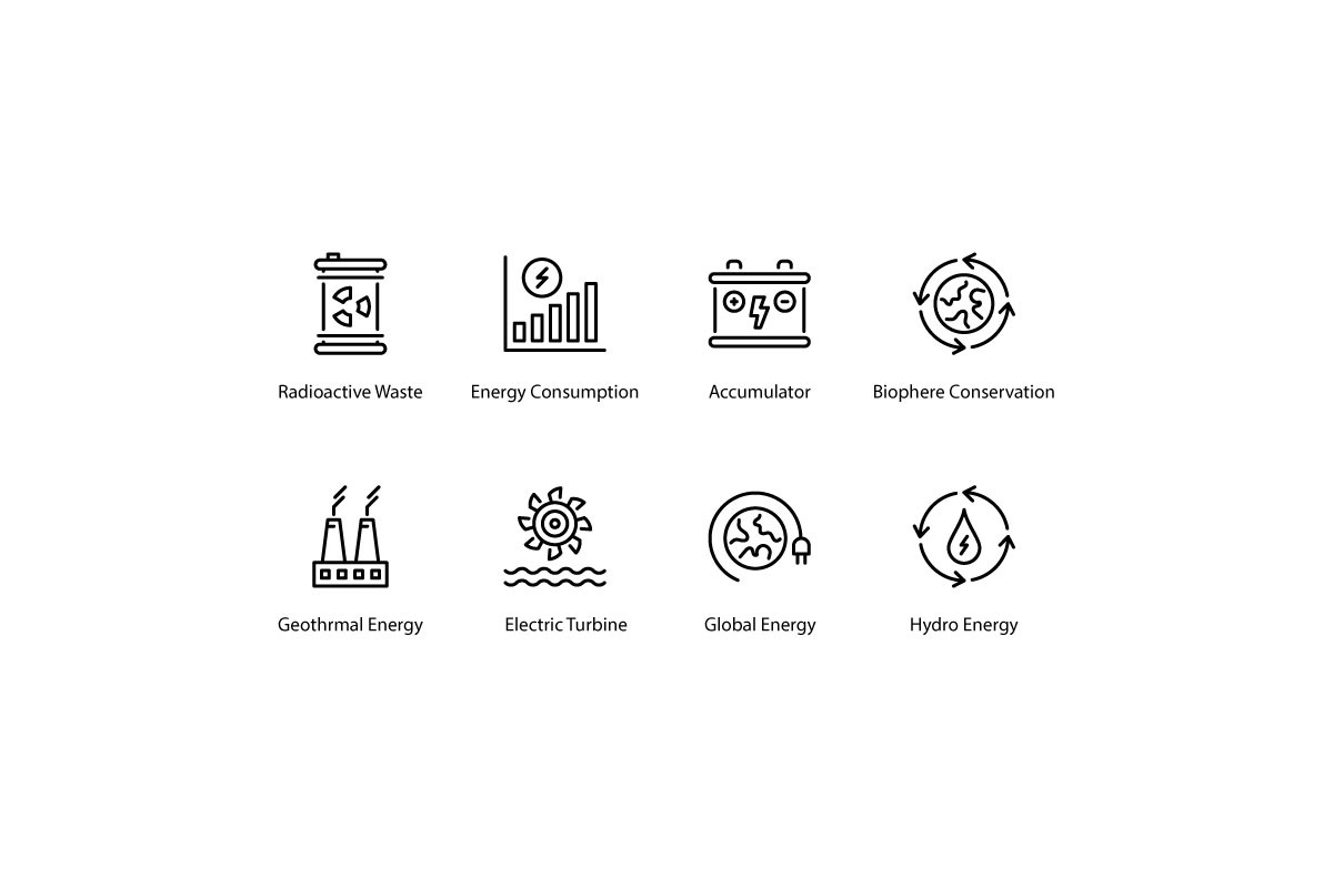 Power and Energy Thin line icons, an Outline Icon by vectorstank (Photo 3 of 6)