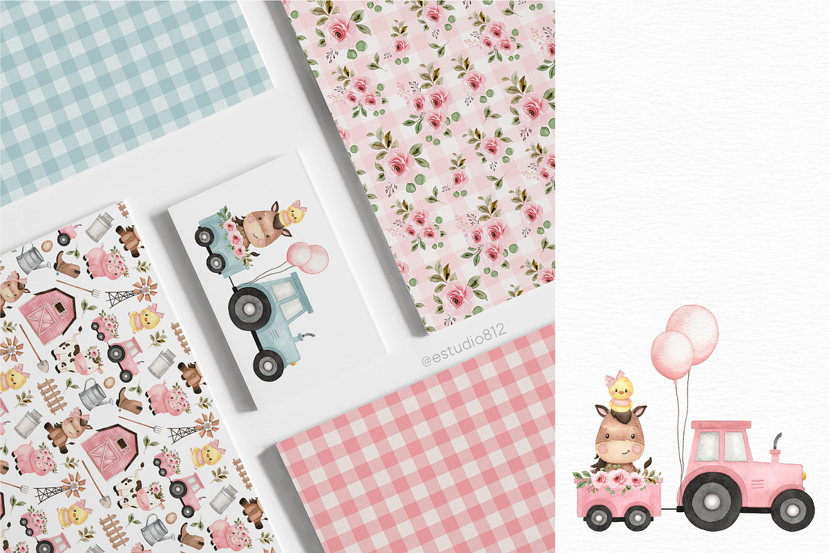 Cute Farm - Candy Color, an Animal Illustration by Estudio 812 (Photo 7 of 7)