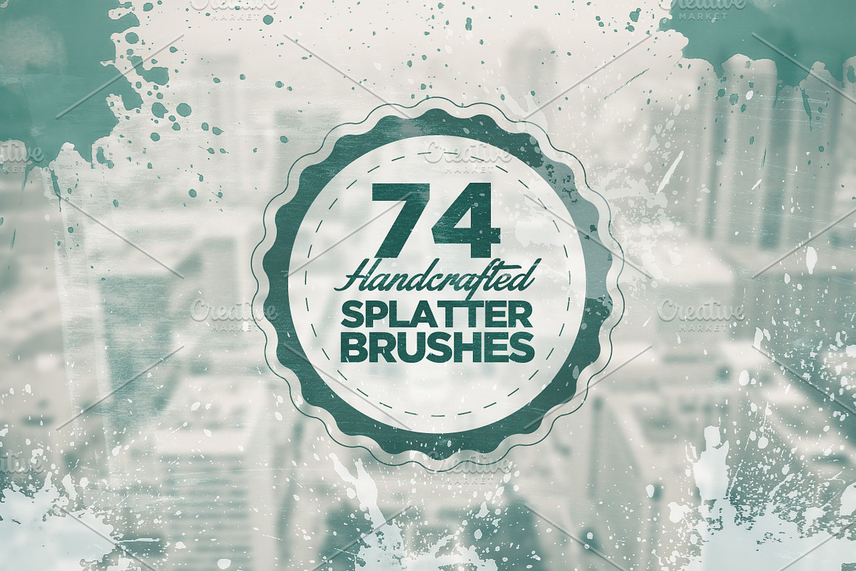 74 Handcrafted Splatter Brushes