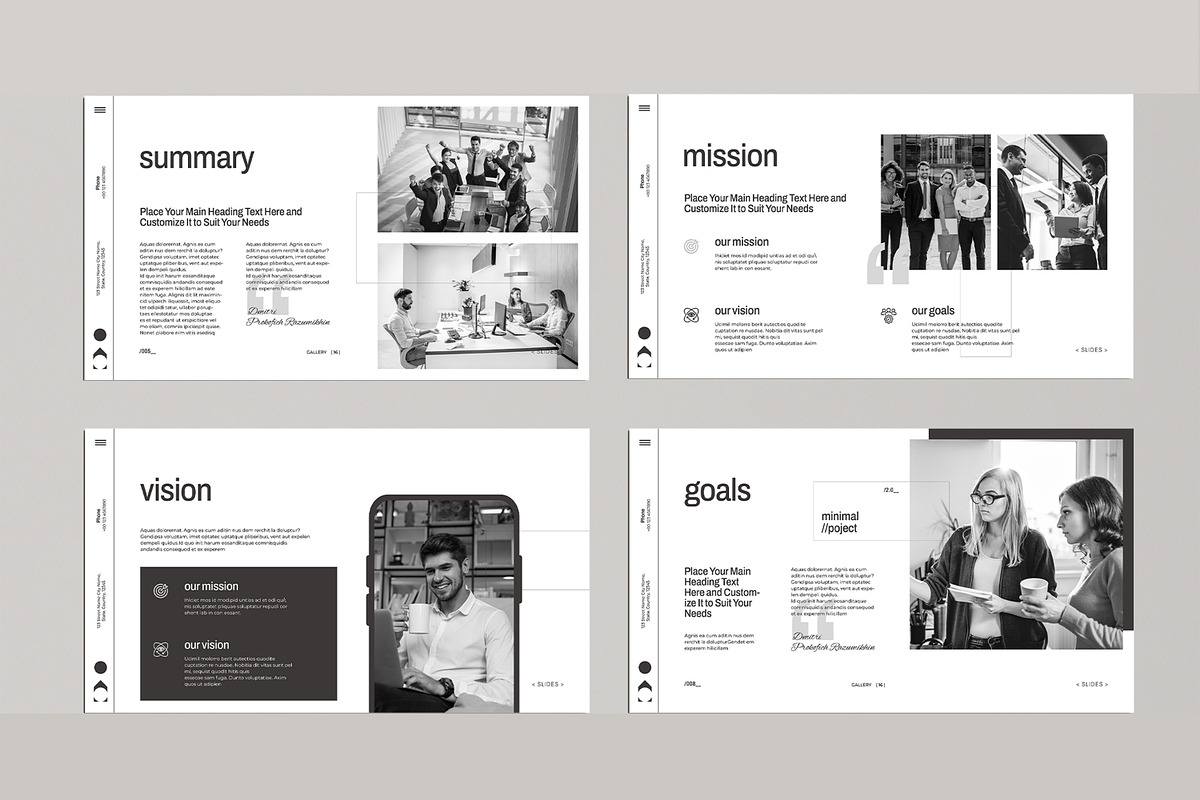 Minimal Presentation Template preview 3