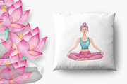 Watercolor Yoga Set, a Healthcare Illustration by Tabiti (Thumbnail 21 of 30)