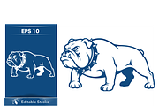 Fierce Bulldog Mascot Vector, an Object Illustration by CarWrap design (Thumbnail 1 of 4)