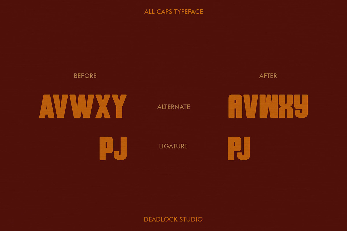 MAGNIFICIENT! HEADLINE FONT!, a Sans Serif Font by deadlock studio (Photo 6 of 9)