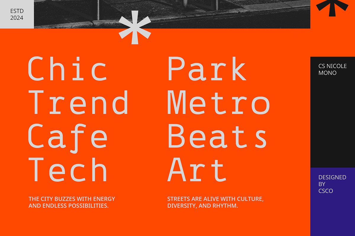 CS Nicole Mono – Monospaced Font, a Sans Serif Font by Craft Supply Co. (Photo 3 of 8)