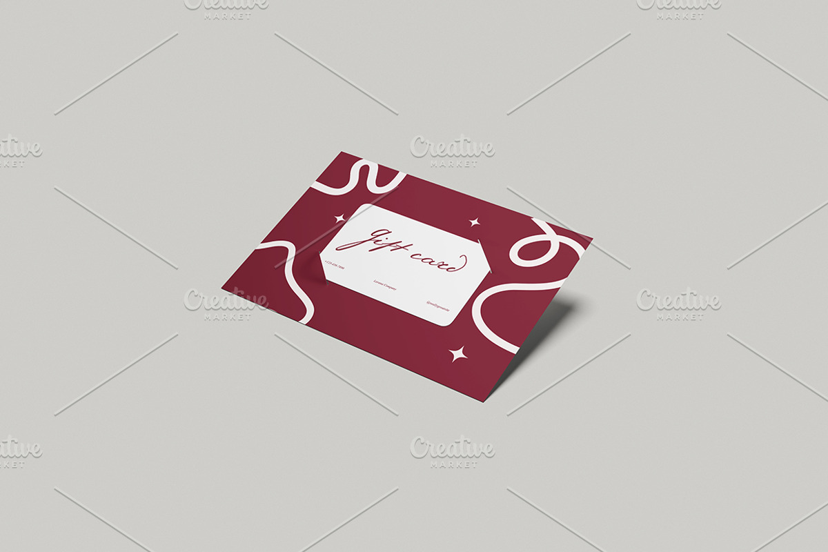 Clean Gift Card Mockup, an Advertising Mockup by Gatamotion (Photo 3 of 5)