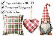 Plaid Christmas Clipart, an Illustration by Libby Wishes (Thumbnail 5 of 7)