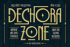 Dechora Zone Typeface, a Sans Serif Font by alit design
