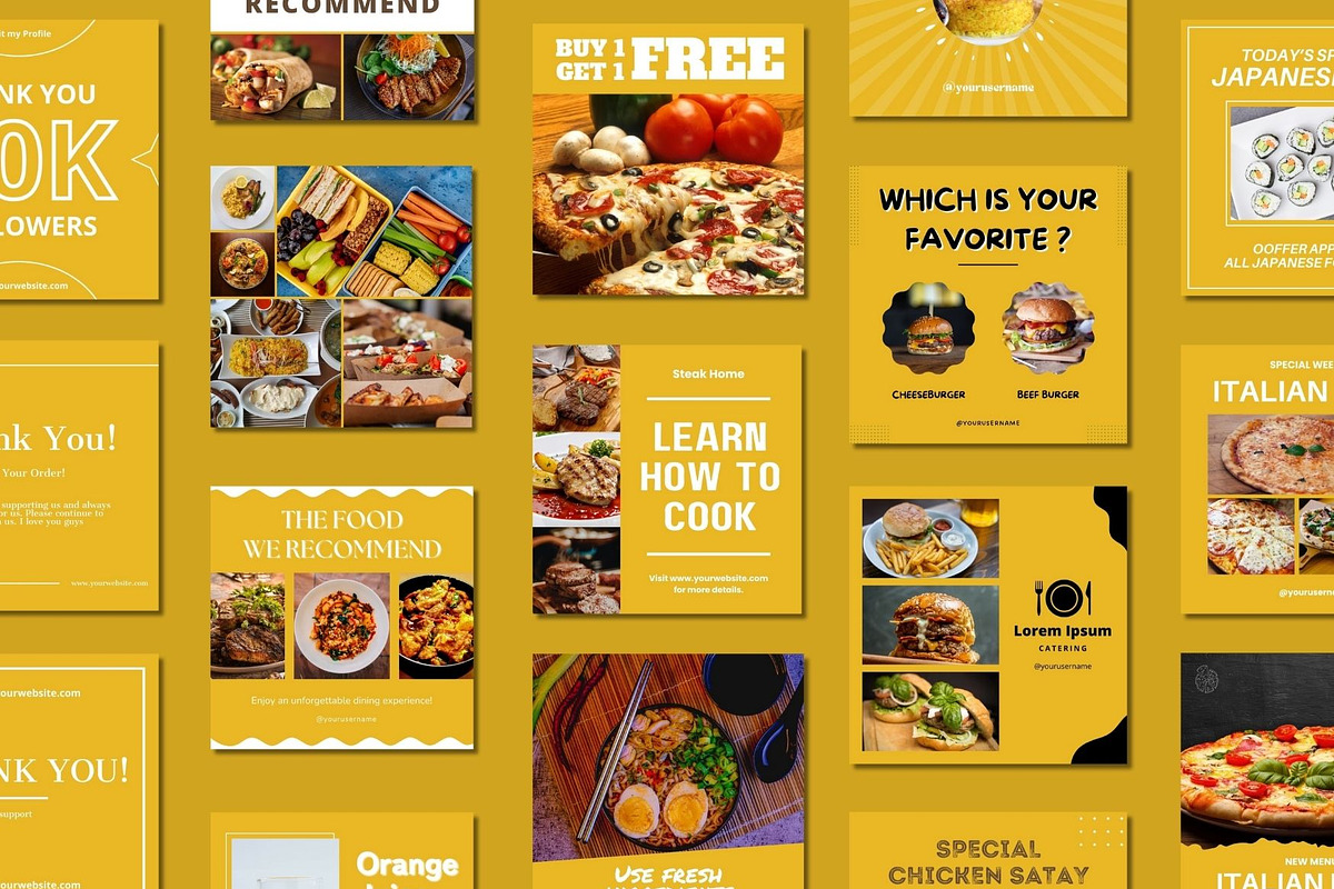 Food And Drink Social Media Template, a Templates & Theme by BoontenStudio (Photo 4 of 7)