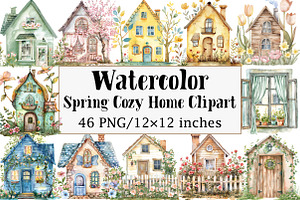 Spring Cozy Home Clipart, an Illustration by Design Market