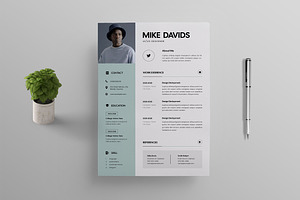 Minimal Resume/CV Template, a Resume Template by KreateTribe