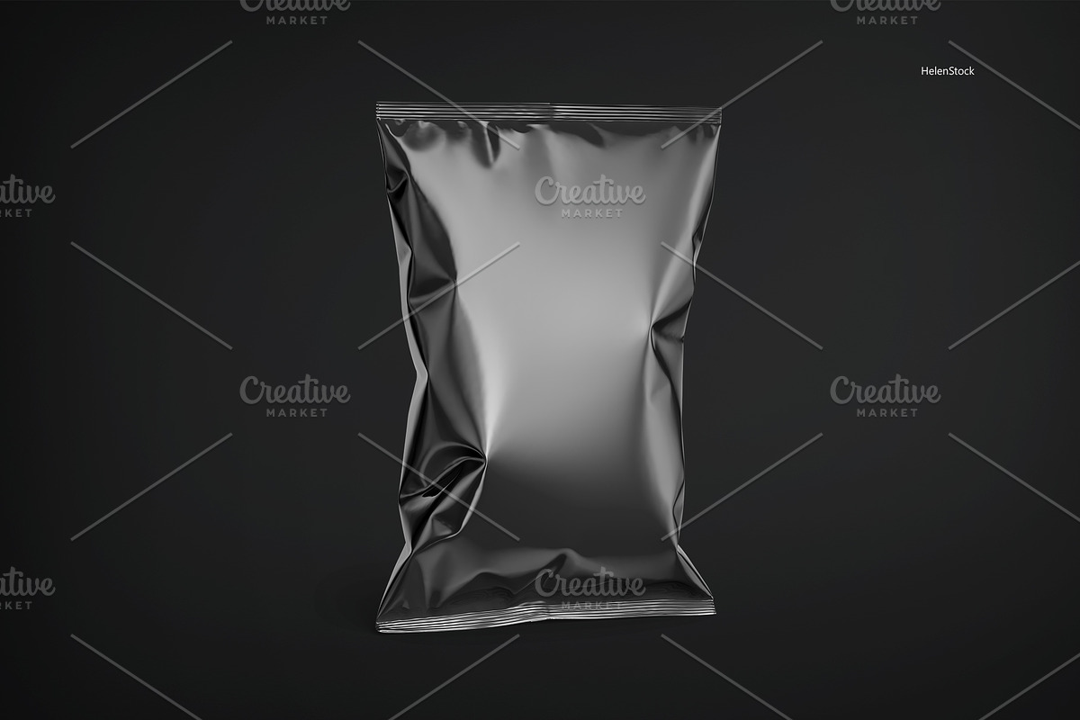 Glossy Snack Package Mockup Halfside, a Packaging Mockup by HelenStock (Photo 6 of 8)