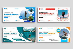 Travel Agency Social Media Cover, a Social Media Template by nandinigraphics
