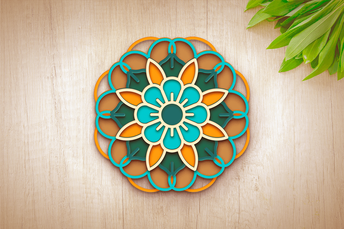 3D Poppy Flower Mandala - SVG Cut Fi, an Object Graphic by Arshad Ali (Photo 8 of 8)