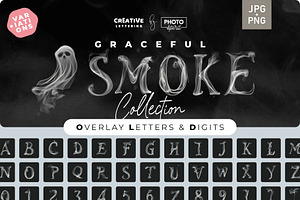 Graceful Smoke Letters Overlays, a Symbol Font by PhotoSpirit