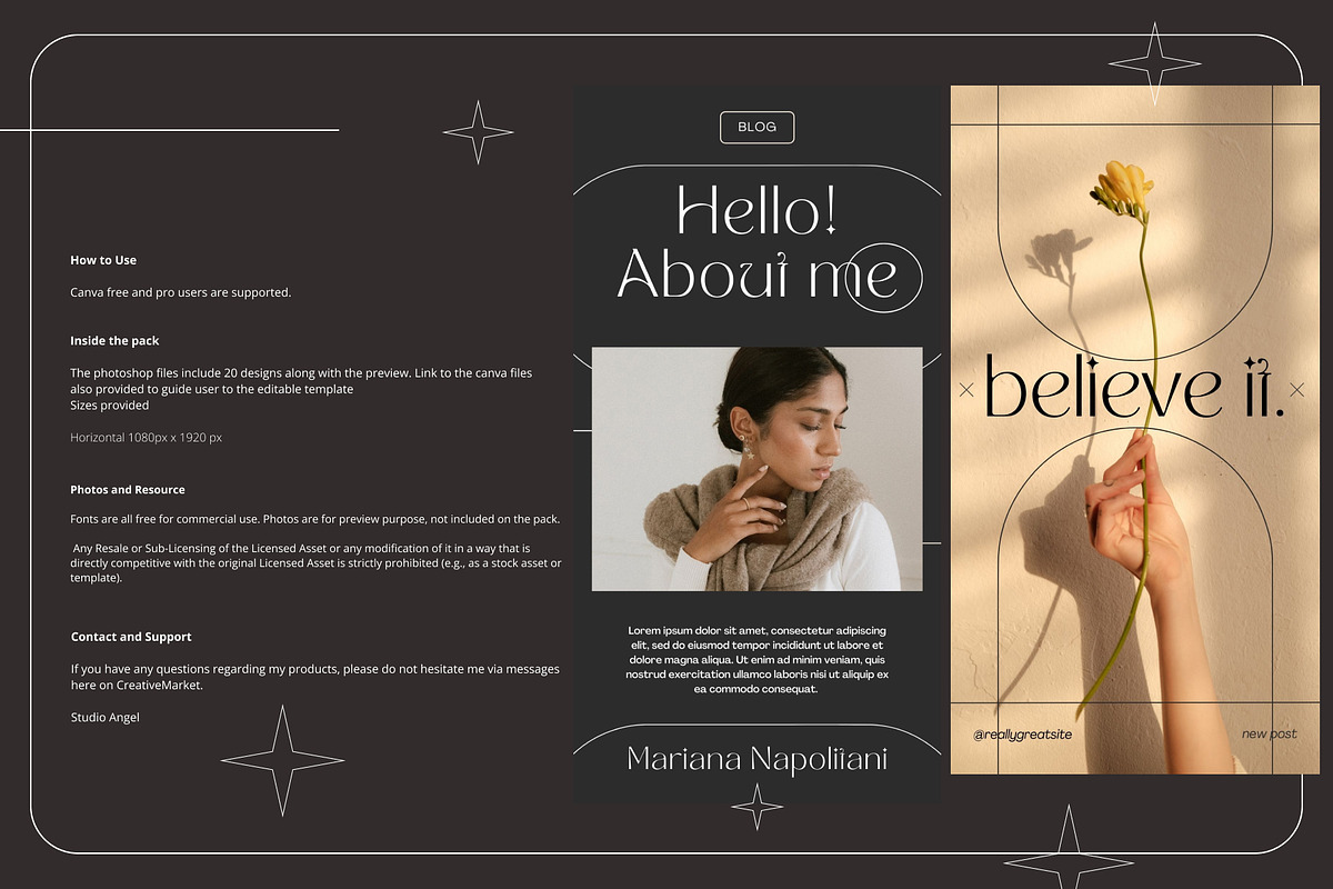 Instagram Stories Canva Template, a Social Media Template by ElladesignCo (Photo 6 of 7)