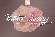 Butter Swany - Handwritten Font, a Script Font by FHFont (Thumbnail 1 of 9)