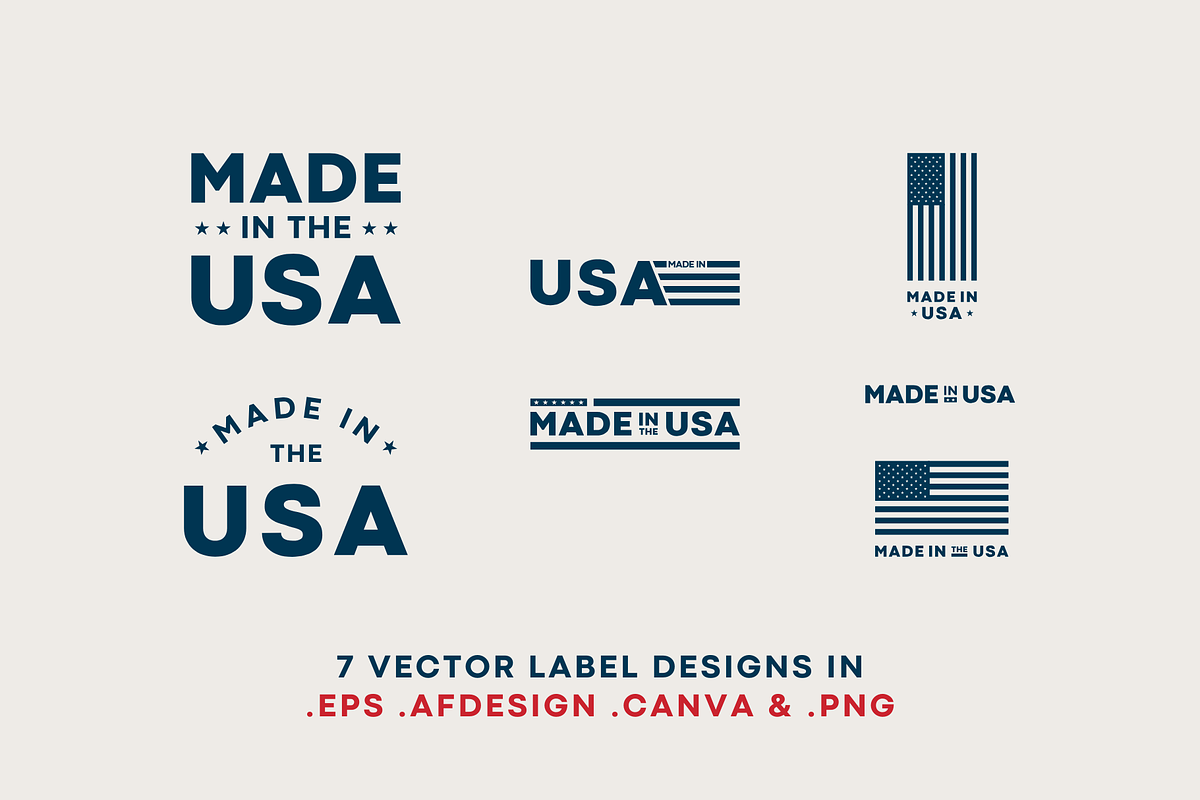 Made In The USA Label Pack, an Object Graphic by Michael Peretti Studios (Photo 4 of 5)