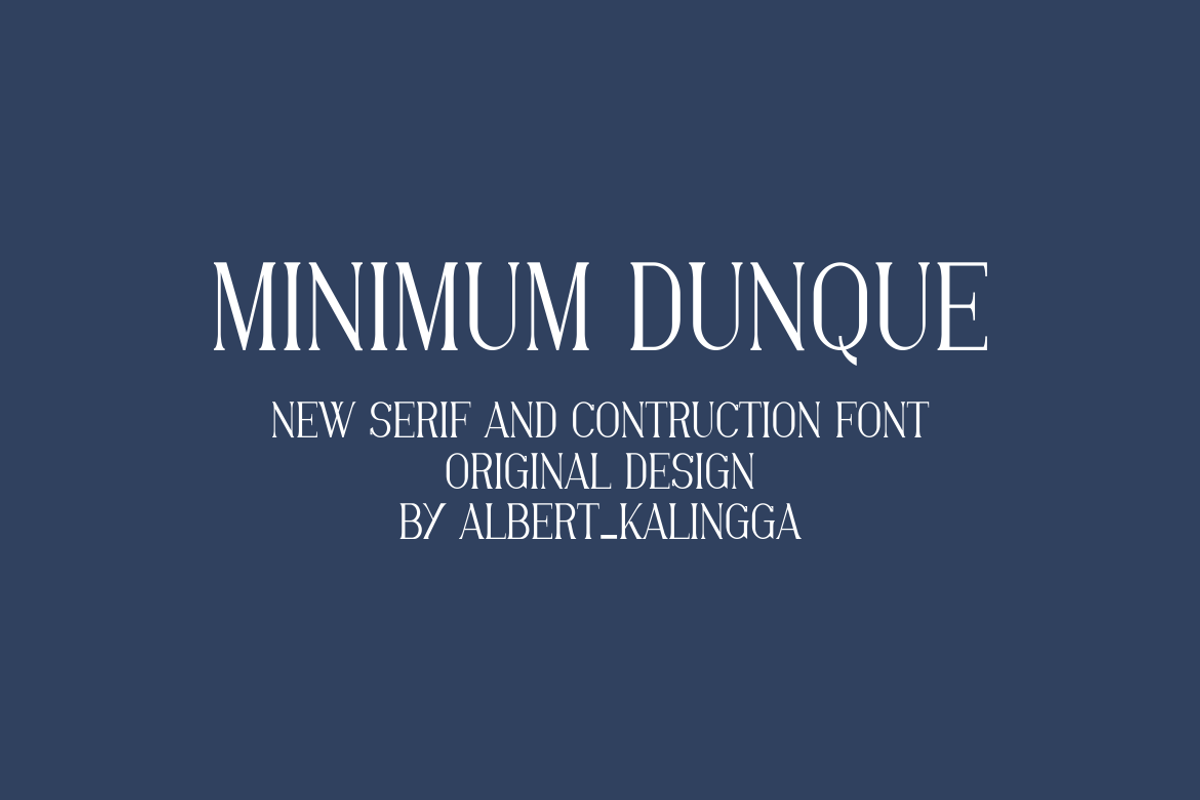 Minimum Dunque Font, a Serif Font by albert_kalingga (Photo 2 of 5)