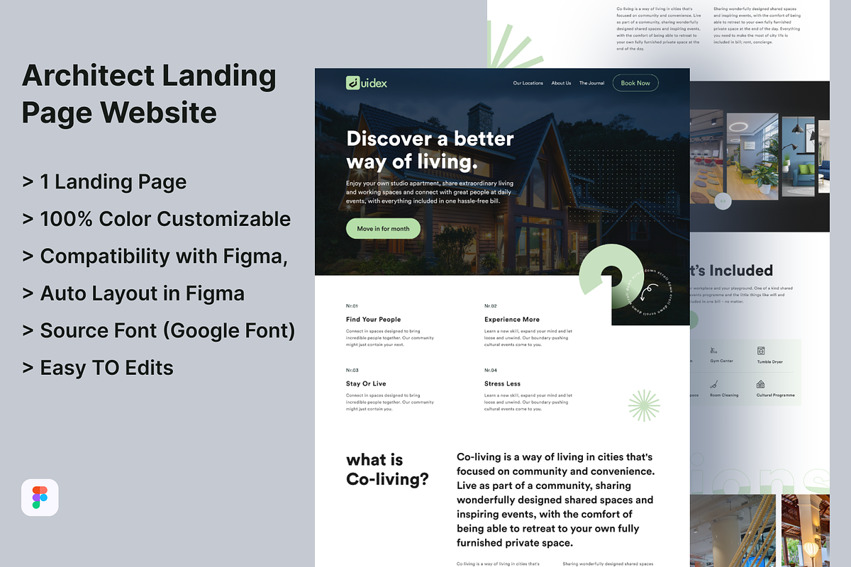 Architect Agency Landing Page, a Landing Page Template by UiDex (Photo 1 of 4)