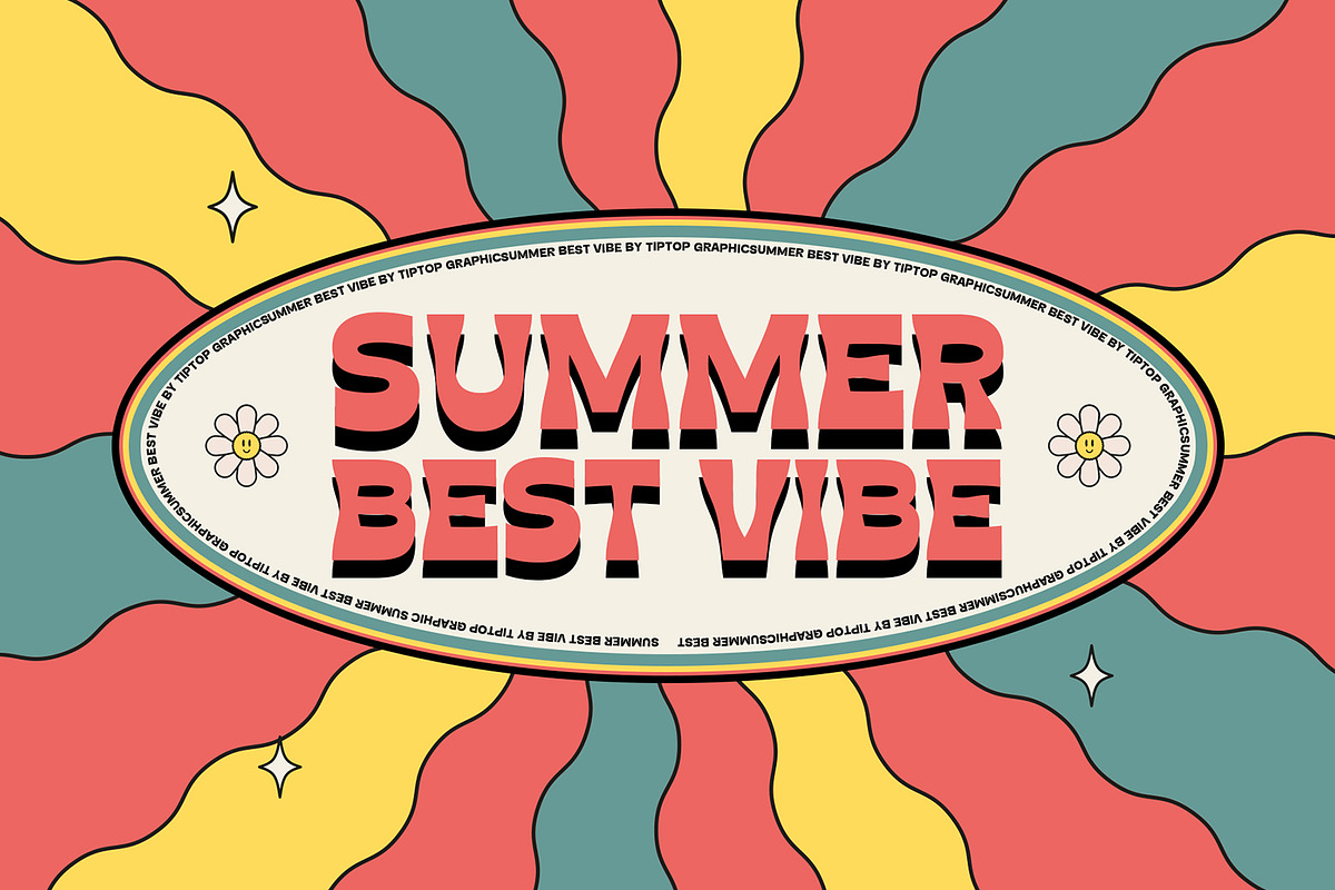 Richsand | Retro Psychedelic Font, a Sans Serif Font by Tiptop Graphic (Photo 2 of 9)