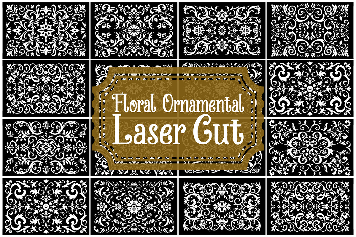 Luxurious Floral Decoration Laser, an Illustration by Designer_Momina