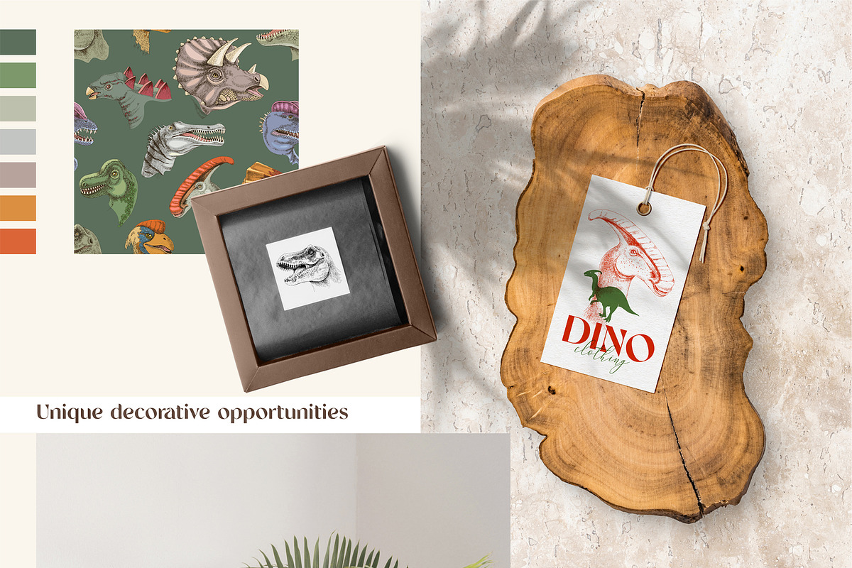 Hand drawn dinosaurs set, an Animal Illustration by handsketched (Photo 2 of 9)