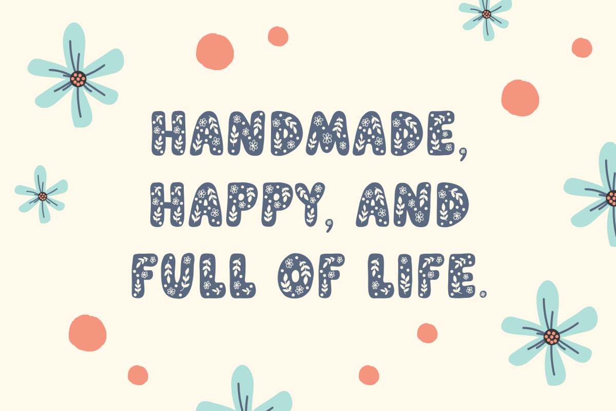 In Bloom Botanical Font, a Sans Serif Font by Cosy Fox (Photo 3 of 7)