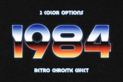 Retro Wave Chrome Text Effect, a Layer Style Add-On by Design Squad (Thumbnail 1 of 4)