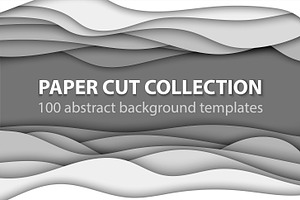 100 paper cut backgrounds, a Card Template by Akimo Mia