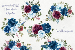 PNG Files Watercolor Fresh Flowers 1