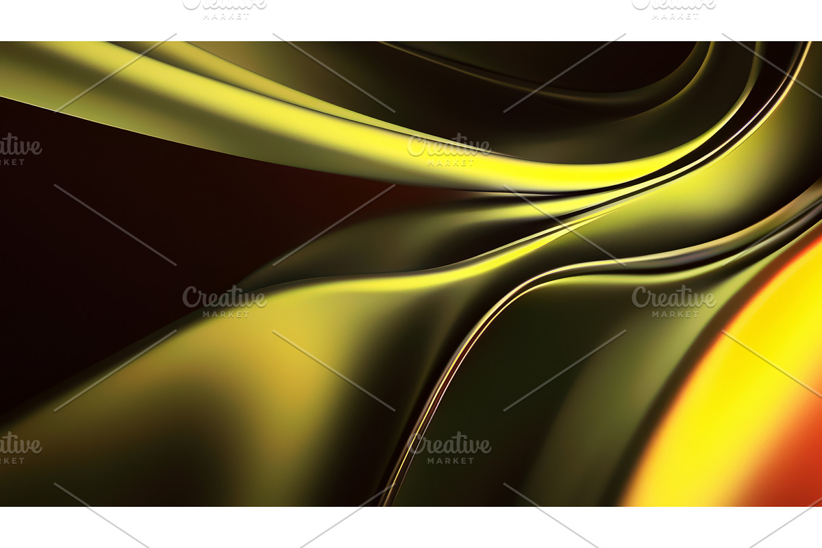 Fluid Green Metal Background With, an Illustration by BazziBa♥