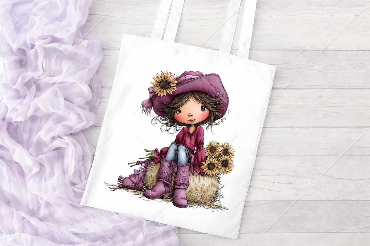 Whimsical Cowgirl Clipart Bundle, a Seasonal Illustration by Canvas Craft (Photo 8 of 10)