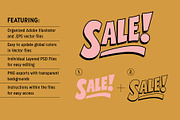 Sale/Shop Sticker Illustration Pack, an Illustration by Josty (Thumbnail 2 of 6)