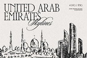 United Arab Emirates Skylines, a Work Illustration by TheMountBirdStudio (Thumbnail 1 of 9)