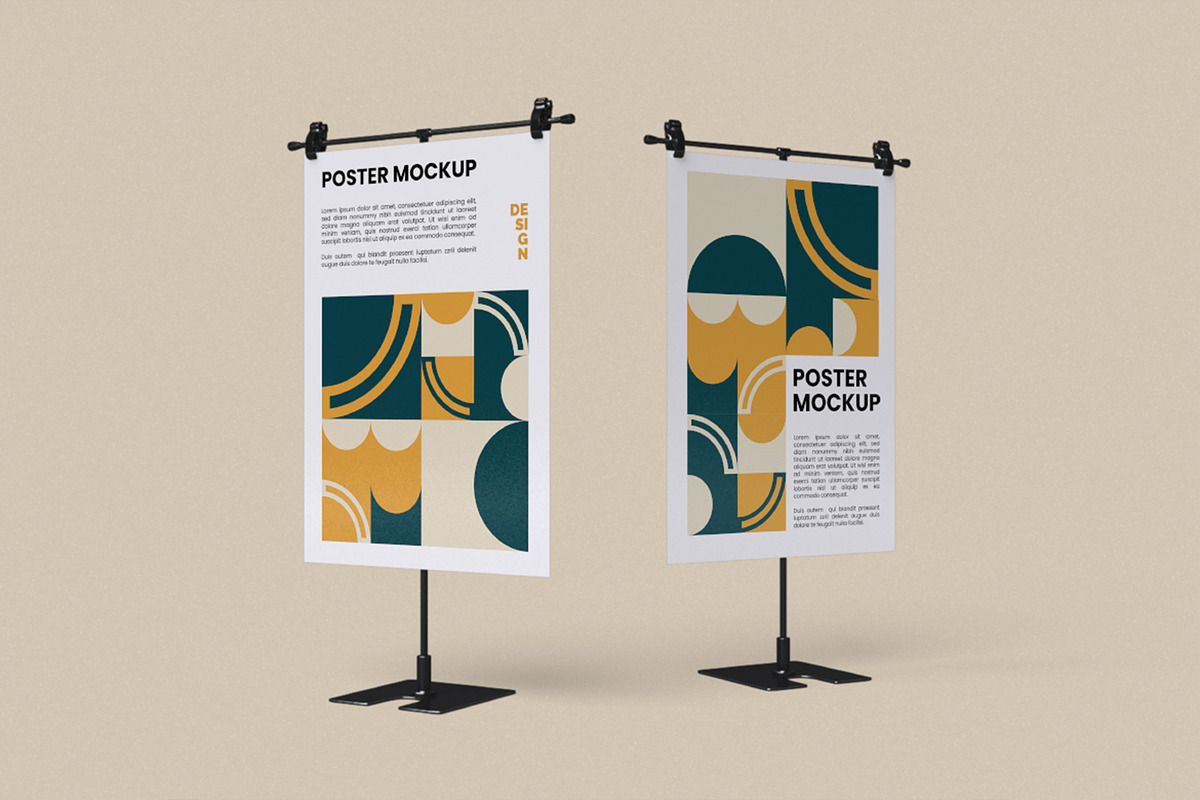 Poster Stand Mockup, an Advertising Mockup by HanaSaka_Studio (Photo 4 of 5)