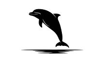 dolphin jumping silhouettes, an Illustration by Amazin_art (Thumbnail 15 of 31)