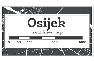 Osijek Croatia City Map