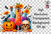 Halloween Potion PNG Bundle, a Graphic by Clipart Studio (Thumbnail 10 of 11)