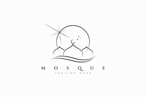 Mosque Logo Holy Night Phenomenon, a Branding & Logo Template by Signatoro