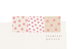 PEACH SMILE PATTERN / Seamless