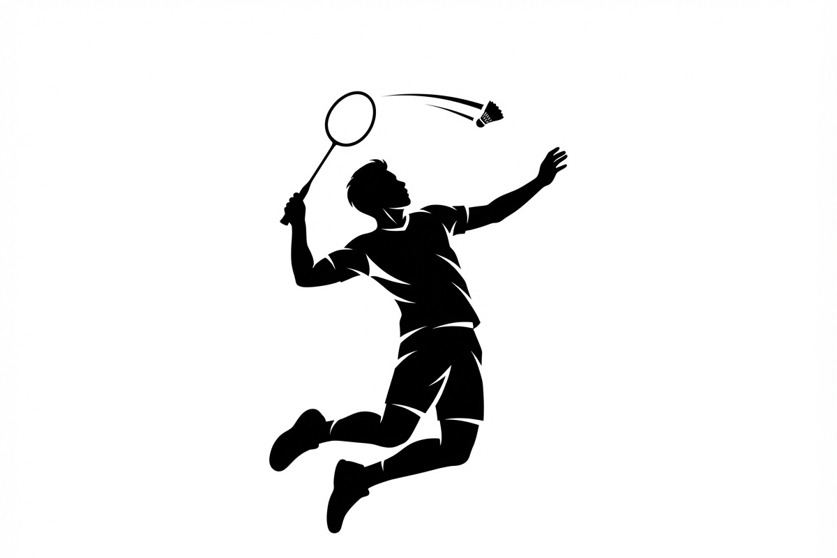 60 Badminton Player Smash Silhouette, a Person Illustration by Amazin_art (Photo 18 of 42)