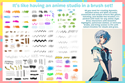 Procreate Anime MaxPack Brushes, a Brush Add-On by Cozy Brushery (Thumbnail 2 of 10)