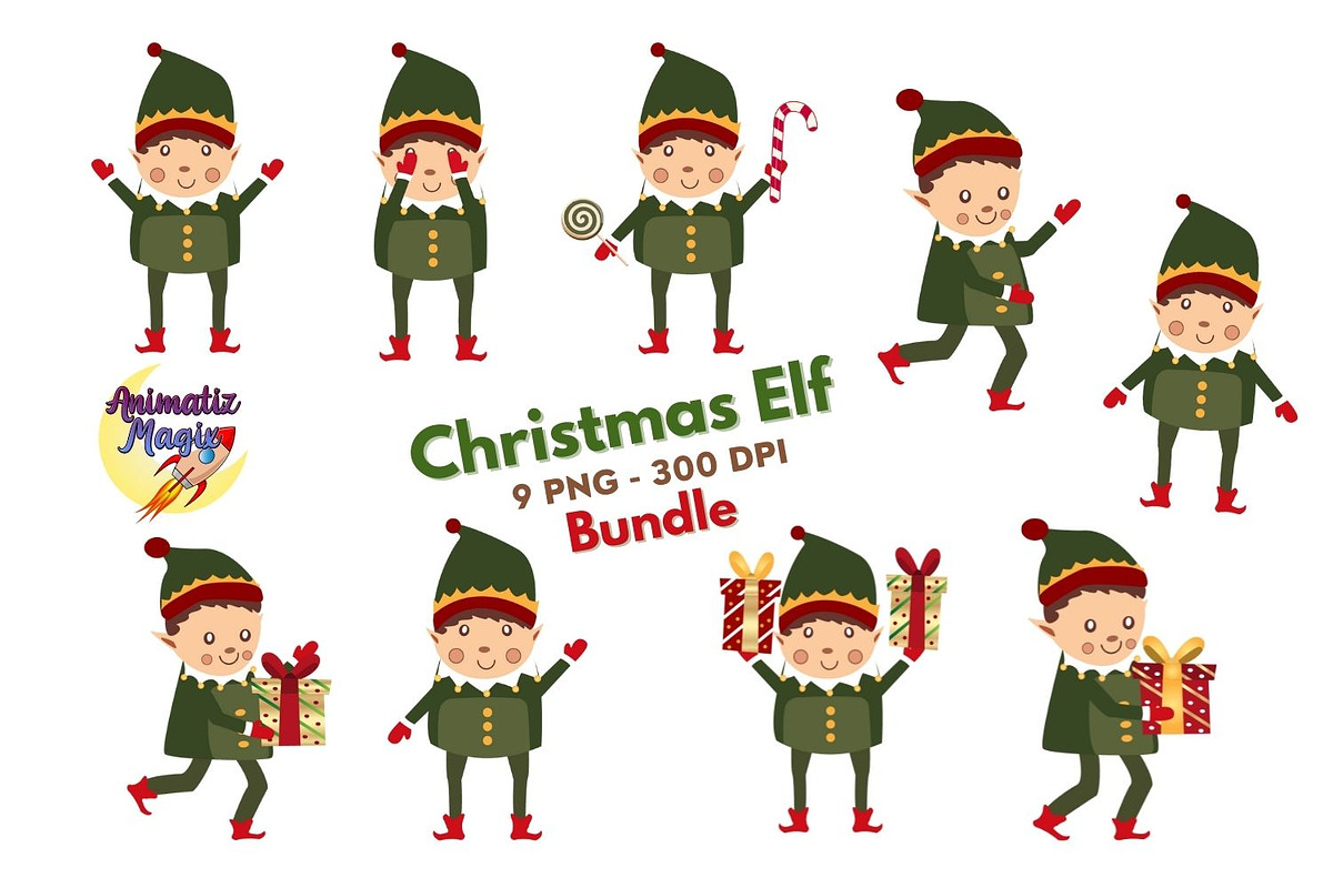 Cute Christmas Elf on Santa Workshop, a Seasonal Illustration by animatizmagix (Photo 3 of 4)