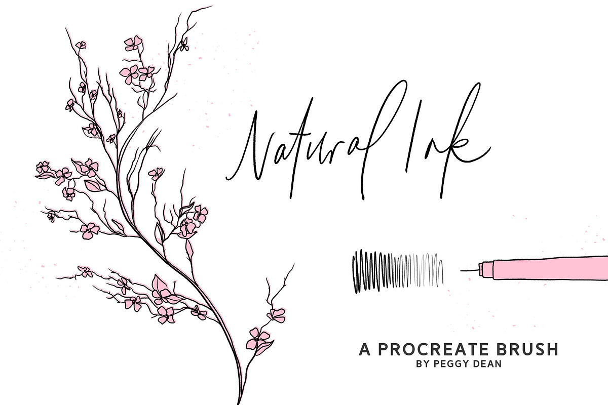 10 Drawing Ink Procreate Brushes, a Brush Add-On by The Pigeon Letters (Photo 11 of 13)
