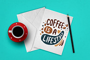 Handdrawn Coffee Quotes. Lettering., a Card Template by Wewhitelist (Thumbnail 6 of 8)